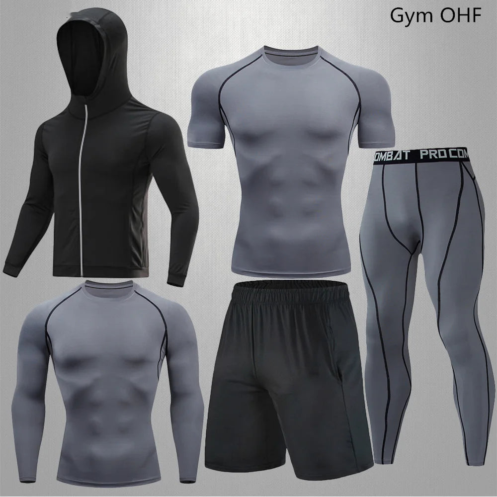 
                  
                    Men's Sports Suit Gym Fitness Compression Sportswear Set Running Jogging Sport Wear Clothes Exercise Rashguard MMA Tracksuit Men
                  
                