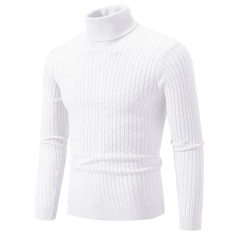 
                  
                    MOUNT New Men's High Neck Sweater Solid Color Pullover Knitted Warm Casual Turtleneck Sweatwear...
                  
                