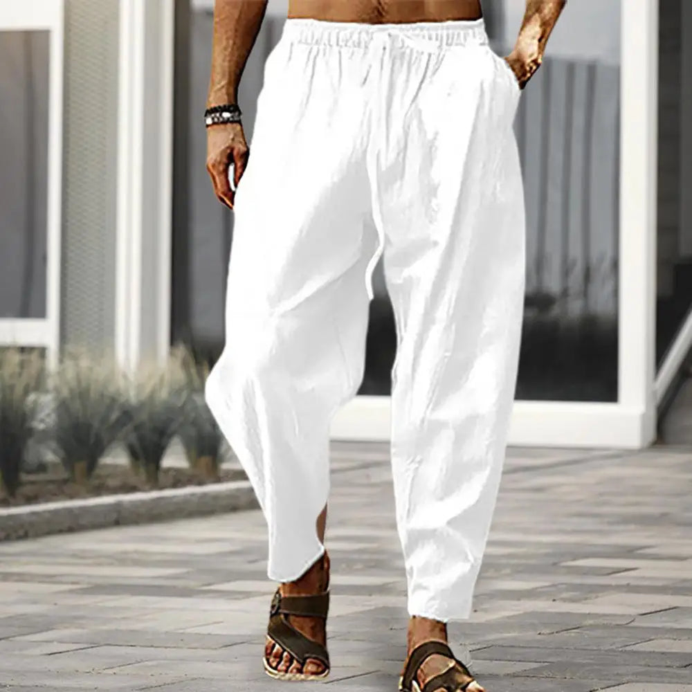 
                  
                    New Men‘s Jogging Pants Streetwear Loose Casual Cotton Linen Trouser Man 2021 Harem Pants Harajuku Oversized Men Sweatpants 5XL
                  
                