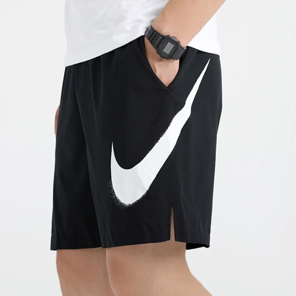 
                  
                    Original Nike Men's Quick Dry DRI-FIT Running Equipment Fitness  Sports SWOOSH Casual Black Shorts CZ6371-010
                  
                