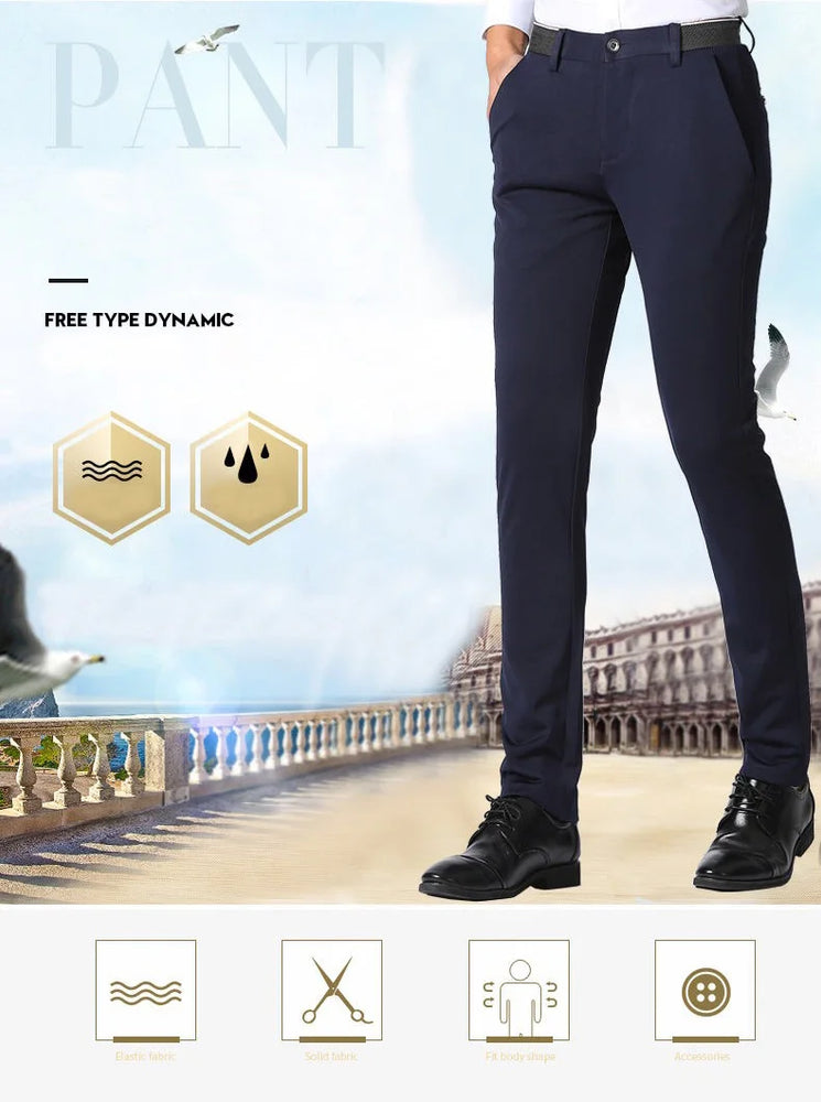 
                  
                    Men's Summer Fashion Business Casual Long Pants Suit Pants Male Elastic Straight Formal Trousers Plus Big Size 28-40
                  
                