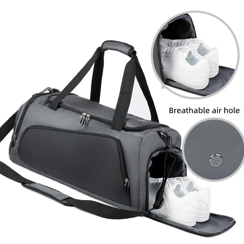 
                  
                    Large Capacity Gym Handbag Travel Bag Dry Wet Separation Pack Man Fitness Sports Shoulder Messenger Bags Shoes Storage Pocket
                  
                