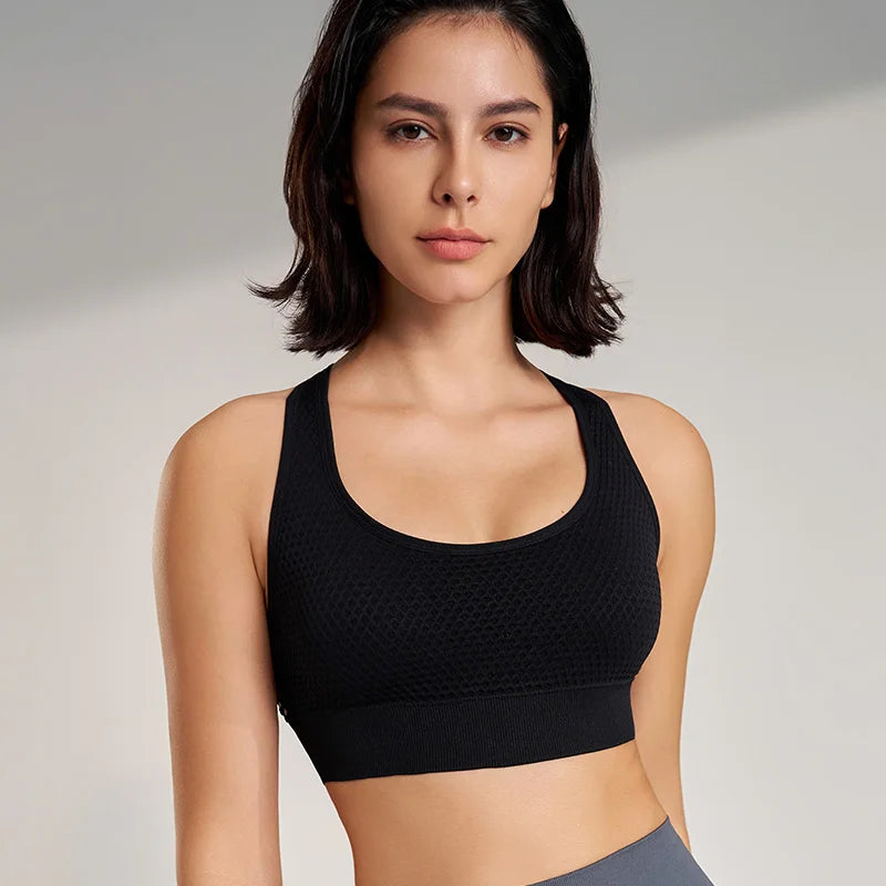 
                  
                    steel-rimless breathable lingerie women's plus-size sports bra shockproof compact gym yoga vest
                  
                