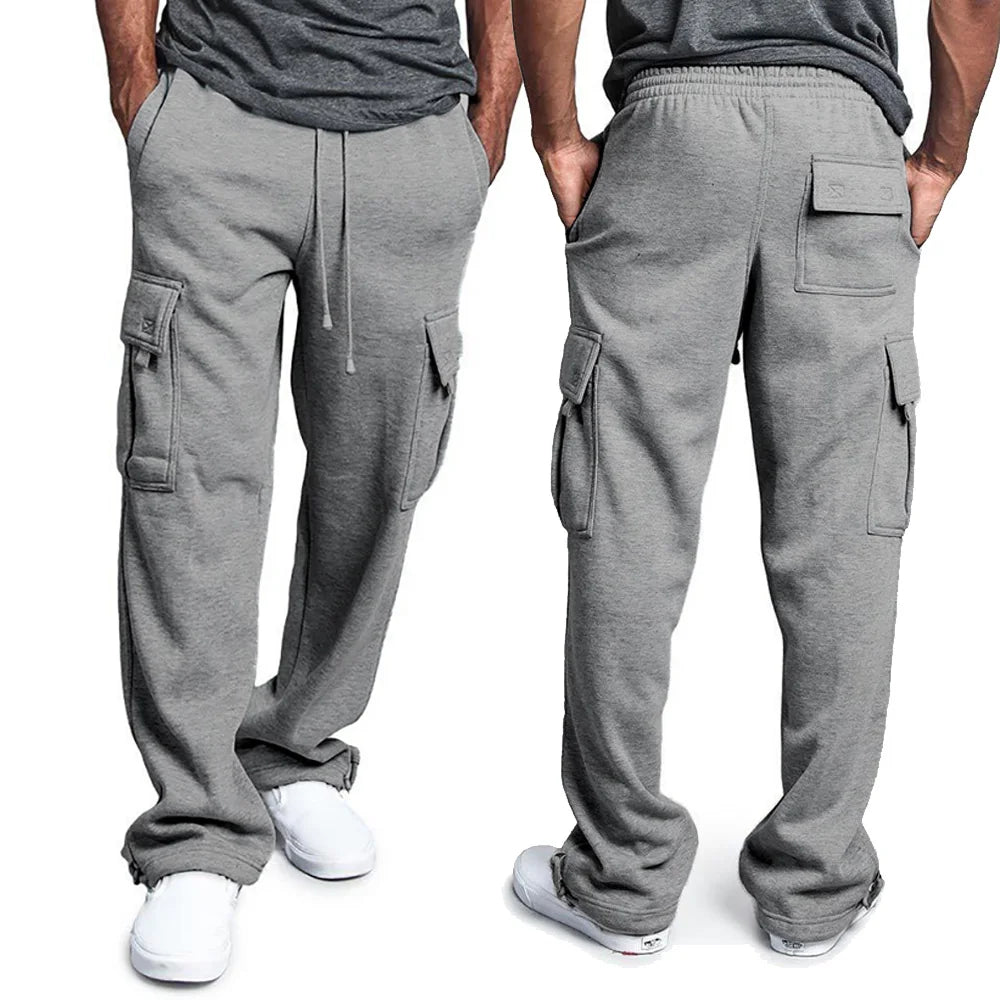 MOUNT Mens Sweatpants Straight Fit Joggers for Sports and Streetwear Loose Oversized Drawstring...