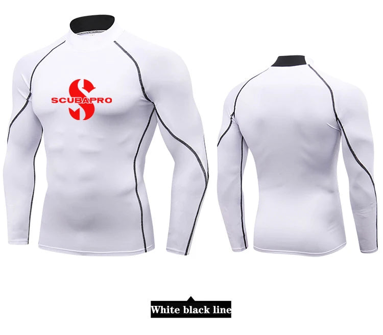 
                  
                    Men Swim Surfing T-shirt Beach UV Protection Swimwear Rash Guard Long Sleeve Diving Wetsuit Rashguard Tops Gear Summer Apparel
                  
                