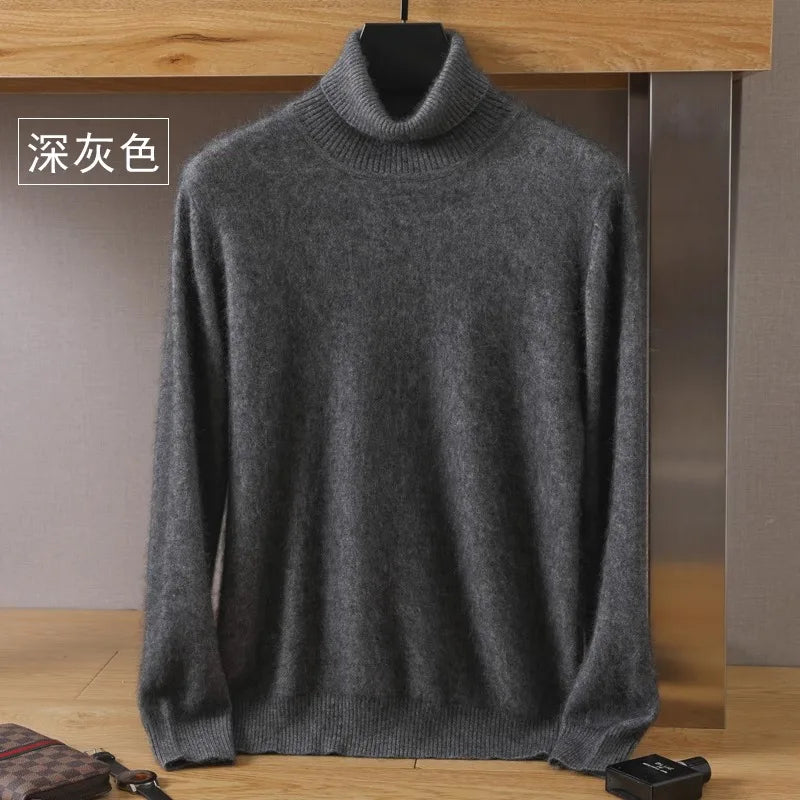 
                  
                    MOUNT Men's 100% pure Mink velvet Cashmere Sweater High Lapels Pullovers Knitted Winter New Tops...
                  
                