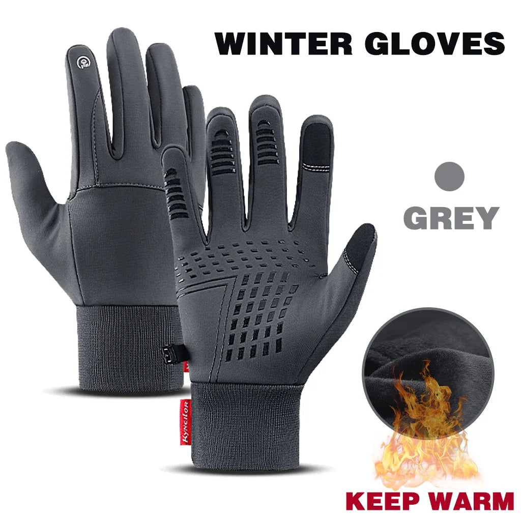 
                  
                    Autumn Winter Warm Men's Gloves Outdoor Cycling Sports Waterproof Touch Screen Glove For Men Women Plush Warm Slip-Proof Gloves
                  
                