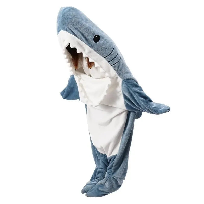 
                  
                    Shark Blanket Adult Cartoon Sleeping Bag Pajama Hooded Warm Flannel Funny Homewear Shark Onesie Sleeping Bag Winter Warm Blanket
                  
                