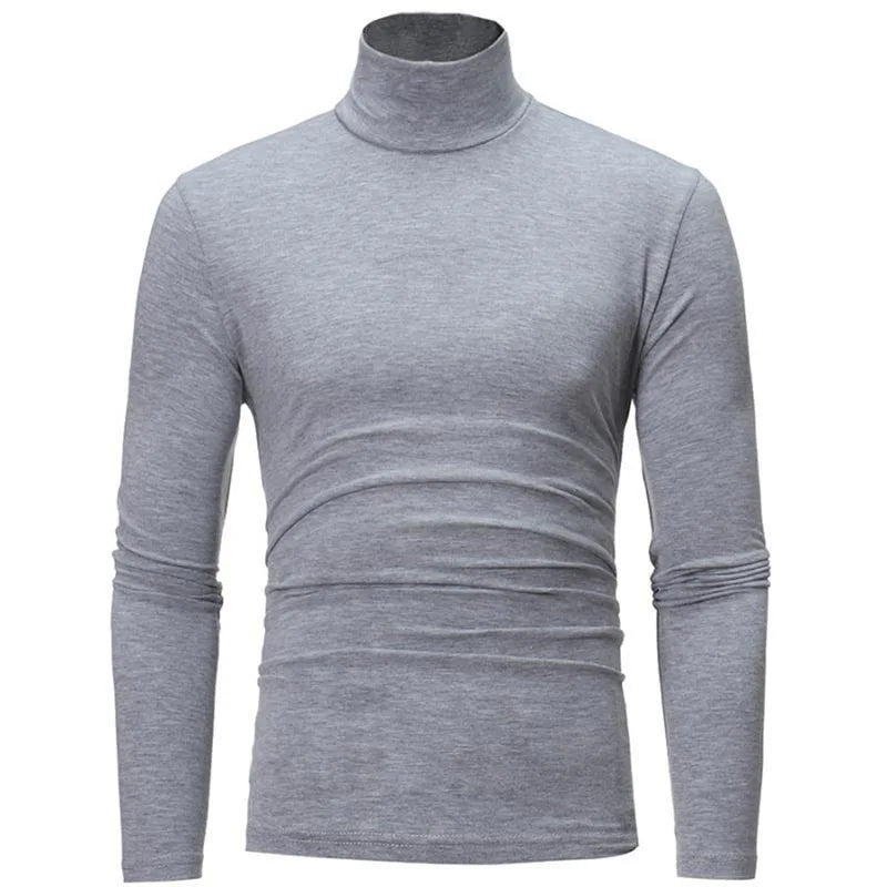 
                  
                    MOUNT Autumn Winter Men's High Neck T-shirt Slim Fit Fashion High Elastic Long Sleeve Casual...
                  
                