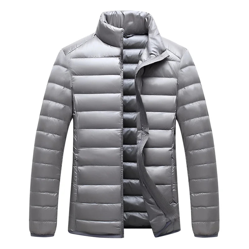 
                  
                    Autumn Winter Jacket for Men White Duck Down Jacket Ultra Light Thin M-6XL Spring Jackets Men Stand Collar Outerwear Coat
                  
                