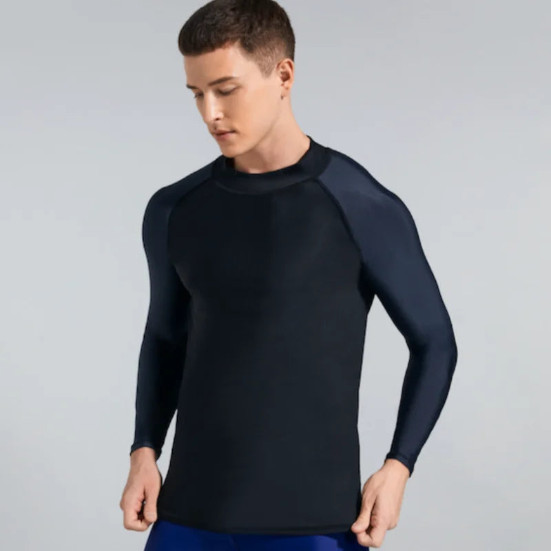 
                  
                    Men's Rash Gusrd Compression Shirts Sunscreen Swimming Surfing Diving T-Shirts Suitable for Boxing Taekwondo Jiu-Jitsu Sports
                  
                