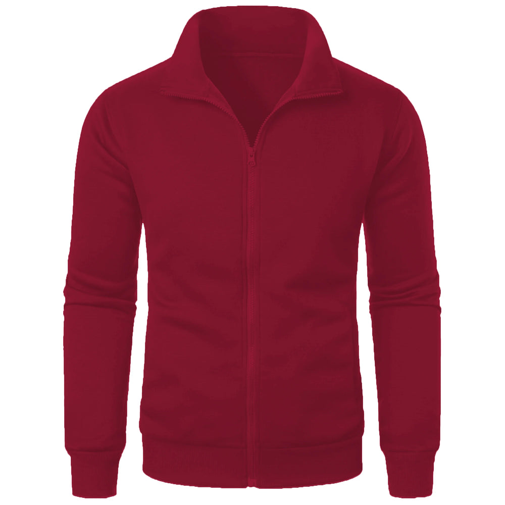 
                  
                    Men's casual sports zipper stand collar hoodie coat men's solid color cardigan
                  
                