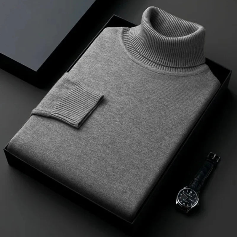 
                  
                    MOUNT Sweatwear Mens Anti-pilling High Quality Knitted Turtleneck Sweater Slim Fit Long Sleeve Pullover Solid Color Trend Men Clothing
                  
                