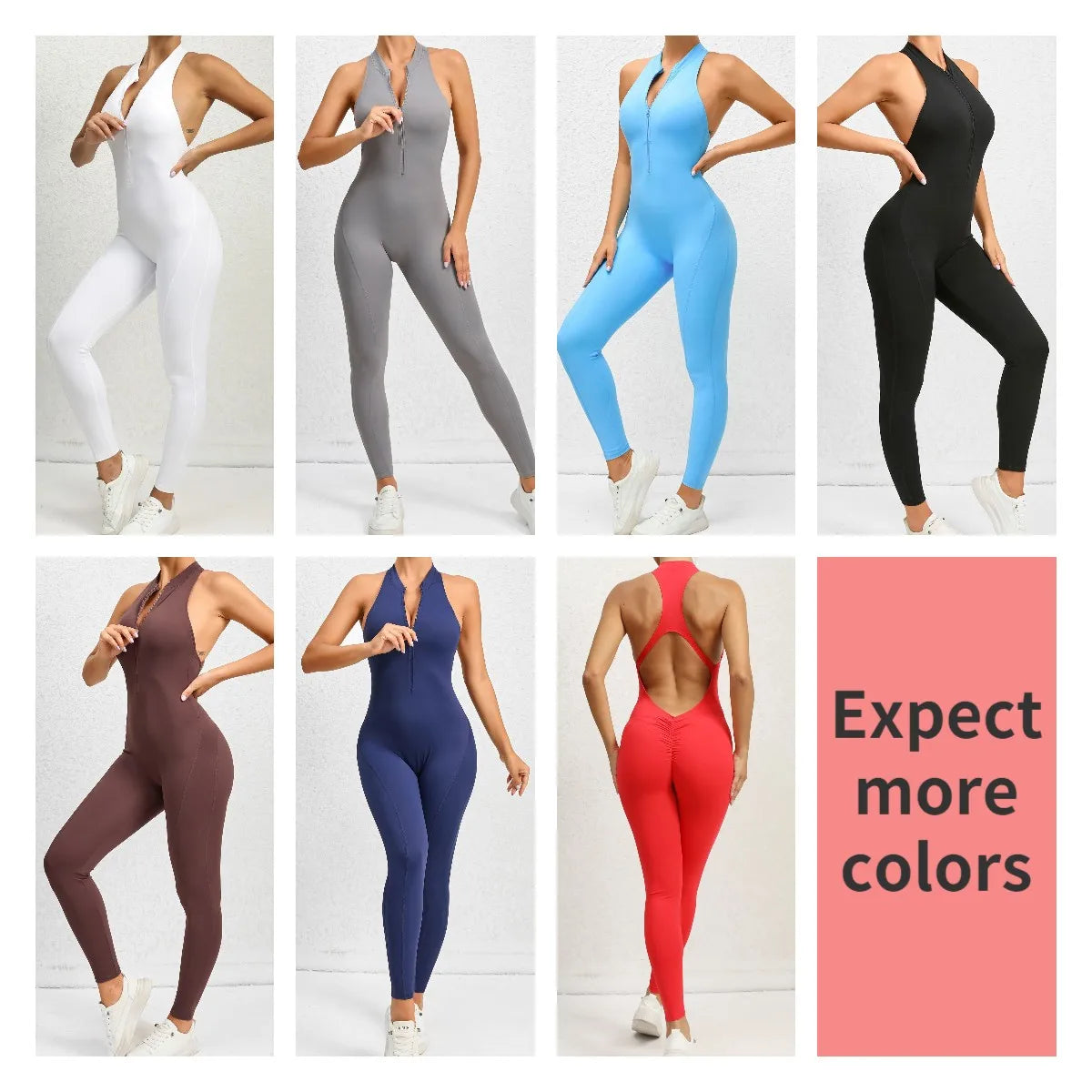 
                  
                    Yoga Jumpsuit For Women Backless Sexy One-piece Bodysuit Zipper Fitness Set Quick-Dry Gym Clothing Running Sportswear Outfits
                  
                