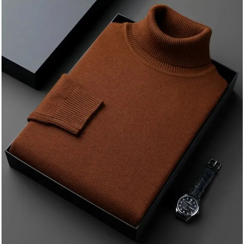 
                  
                    MOUNT Sweatwear Mens Anti-pilling High Quality Knitted Turtleneck Sweater Slim Fit Long Sleeve Pullover Solid Color Trend Men Clothing
                  
                