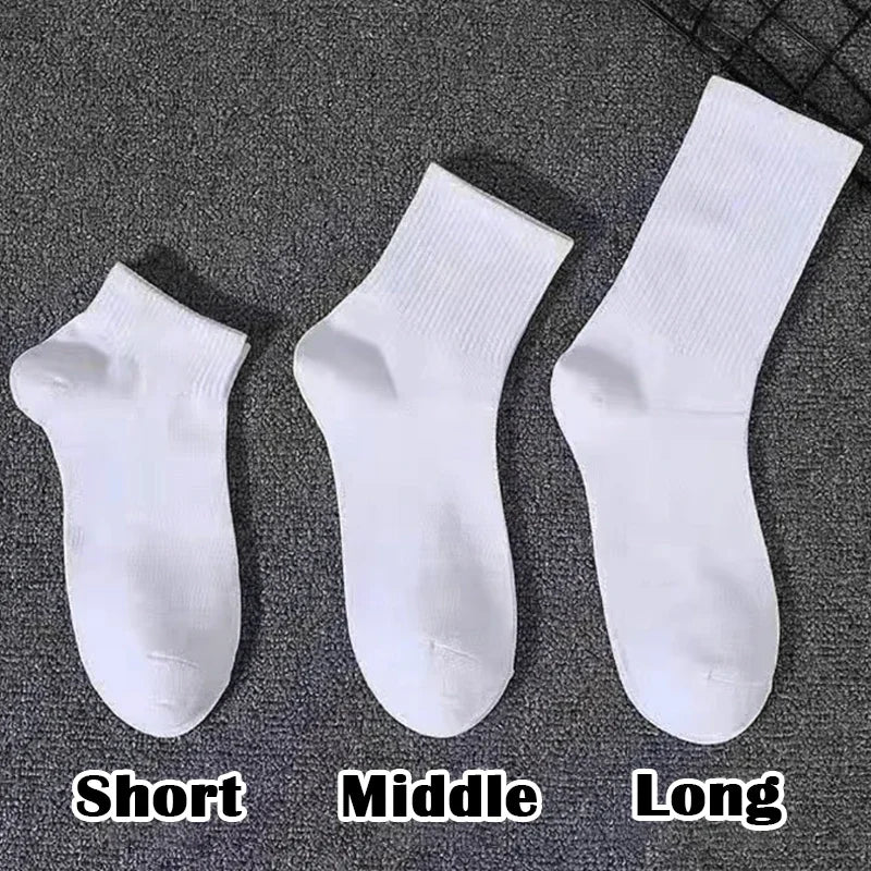 
                  
                    3pairs Unisex Pure Cotton Socks Black White Solid Designer Soft Breathable Sport Sock 22/25/29cm Ankle Business Socks Men Women
                  
                