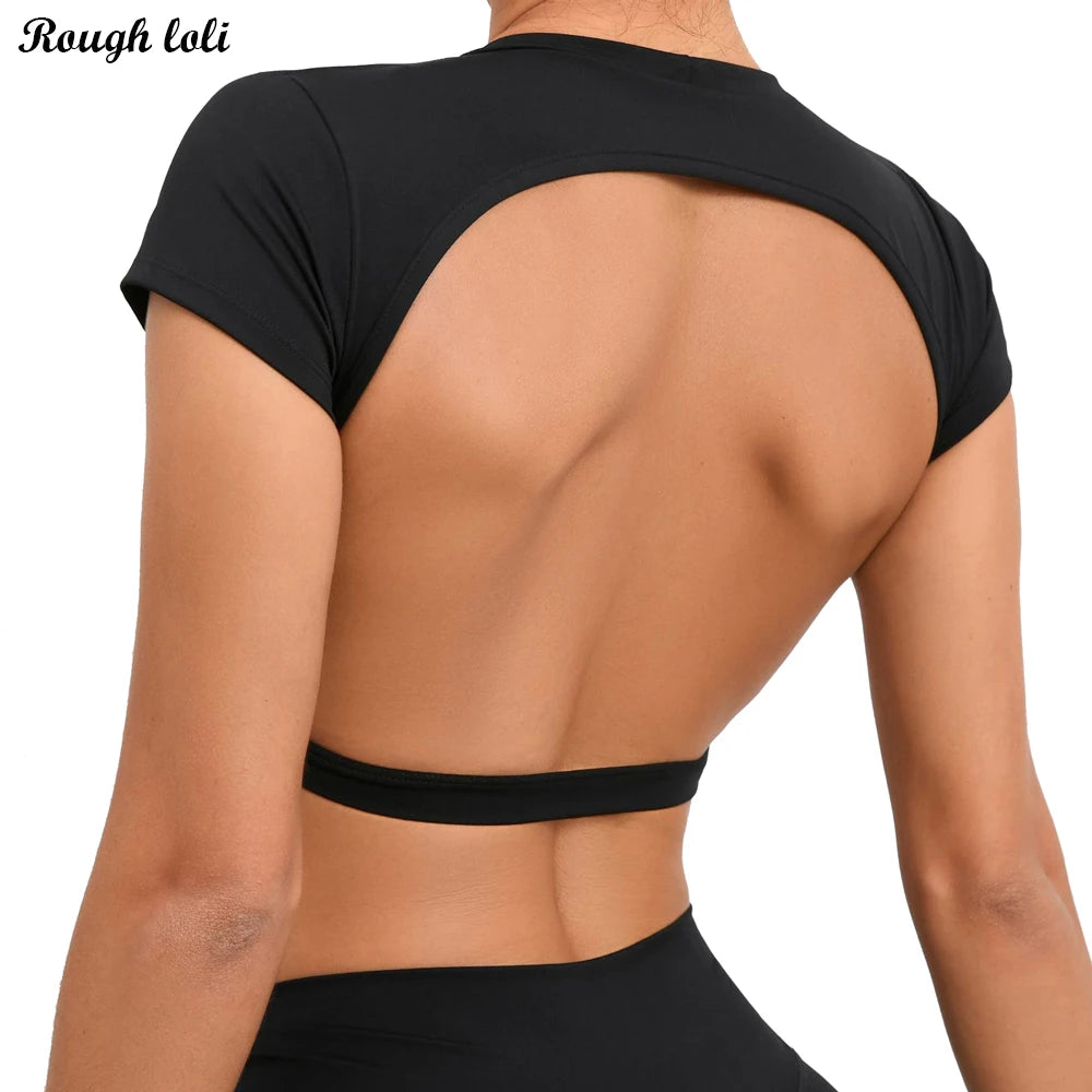Open Back Yoga Shirts for Workout