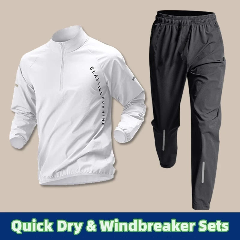 
                  
                    Men Gym Sets Outdoor Sports Tops Pants Trendy Youth Windbreaker Breathable Tracksuits Jogging Training Clothes Wearing 4 Season
                  
                