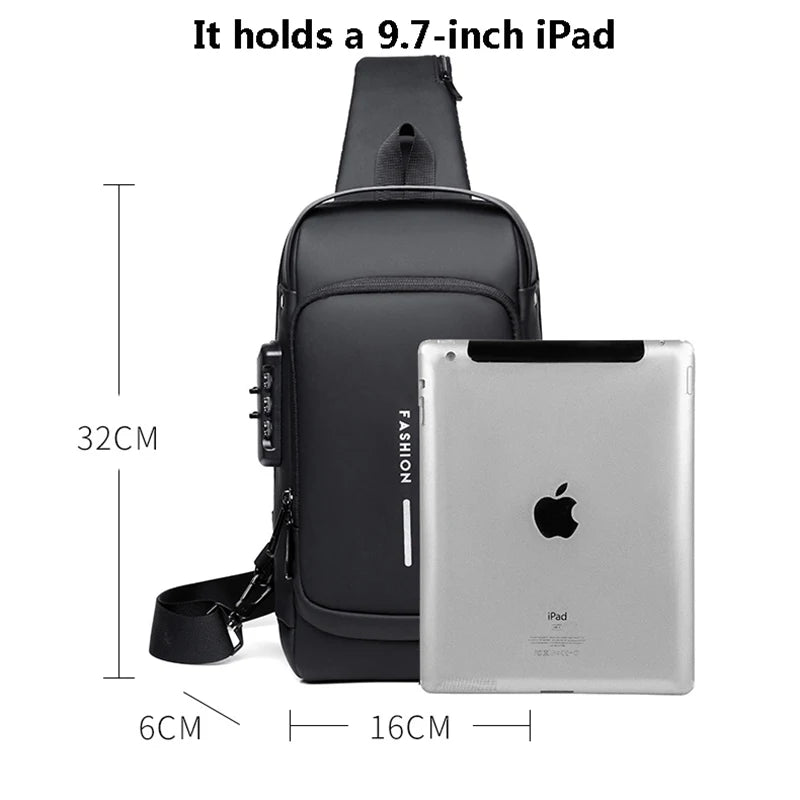 
                  
                    Polarshe Anti-Theft Usb Sling Chest Bags Multifunction Men's Shoulder Bag Crossbody Fashion Travel Pack Men's Motorcycle Bags
                  
                