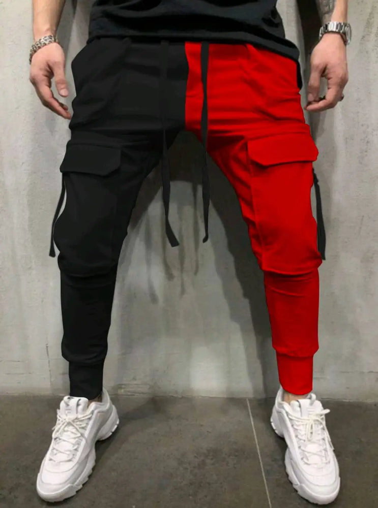 
                  
                    MOUNT Spring And Autumn New Trend Men's Casual Sports Pants Matching Color Leisure Fitness Yin Yang Hip Hop High Street Cargo Pants
                  
                