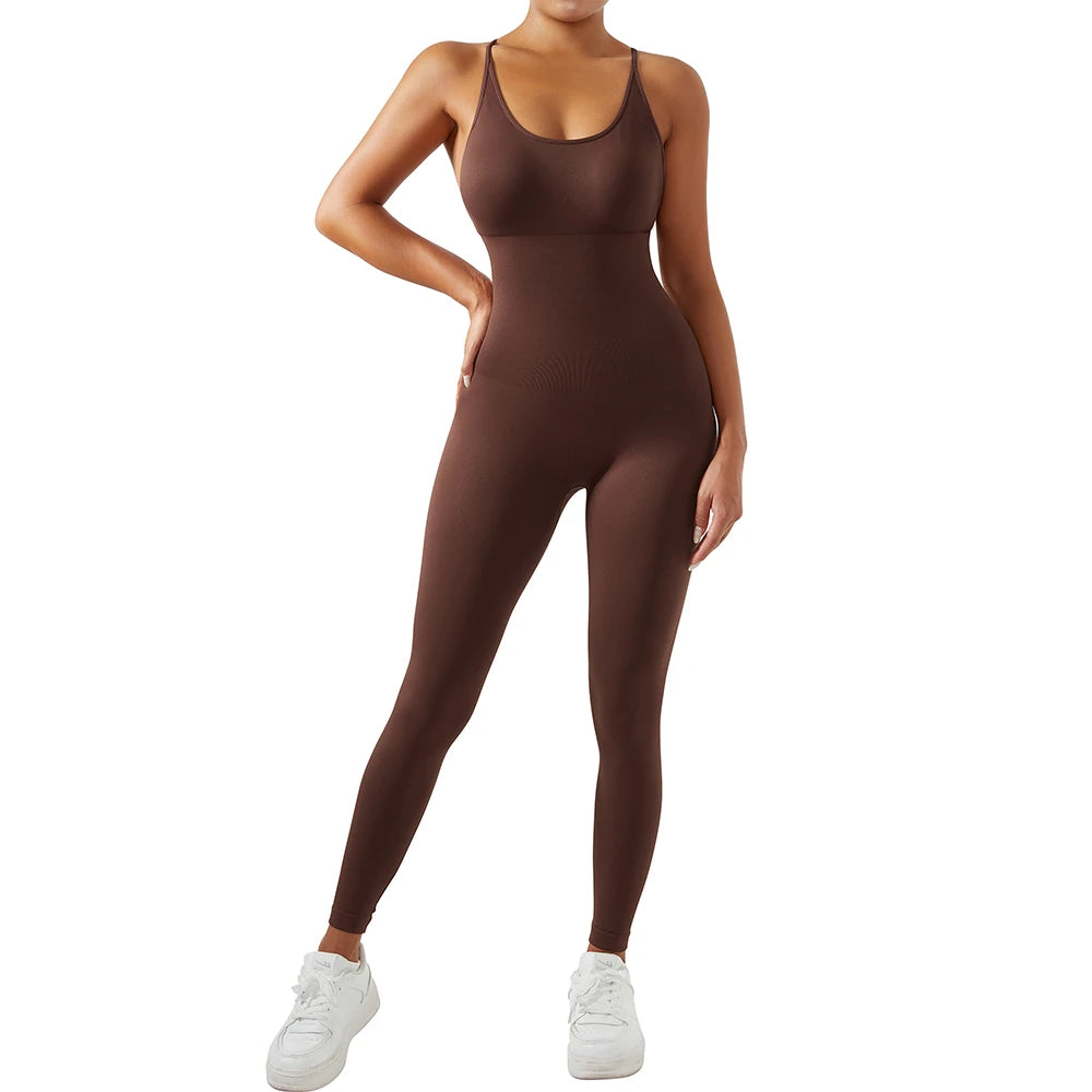 
                  
                    Bodycon Jumpsuit Women Full Seasons Casual Fitness Sporty Playsuit Sleeveless Slim Activewear All In One Jumpsuit Clothing Lady
                  
                