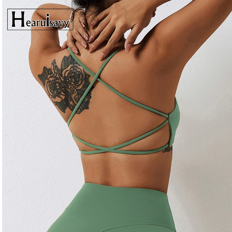 Comfort Sexy Sports Bra Gym Top Women Training Yoga Clothes Stretch Women Sports Underwear Fitness Workout Back Cross Yoga Bra