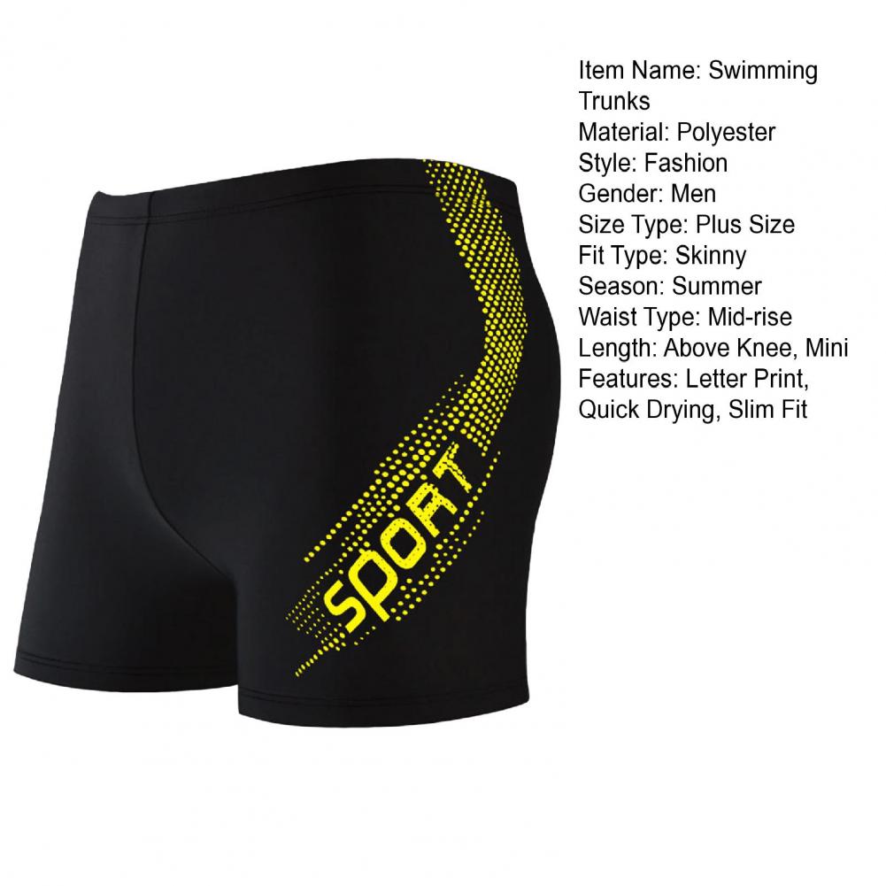 
                  
                    Swim Shorts Inner Drawstring Bathing Trunks Mid-rise Elastic Waistband Swimming Trunks Men Letter Print Beach Shorts Beachwear
                  
                