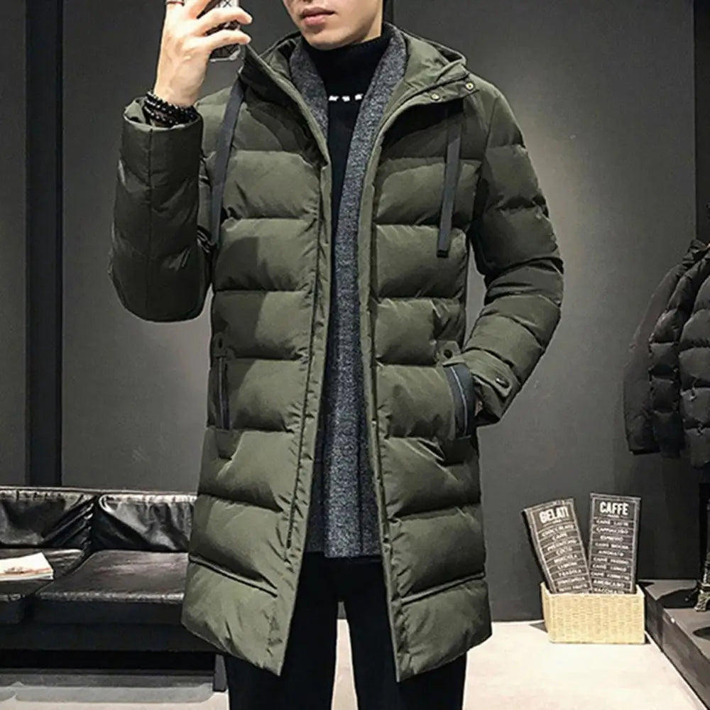 
                  
                    MOUNT Cotton Coat with High Collar Men's Ultimate Warmth Winter Parka Down Coat with High Collar...
                  
                