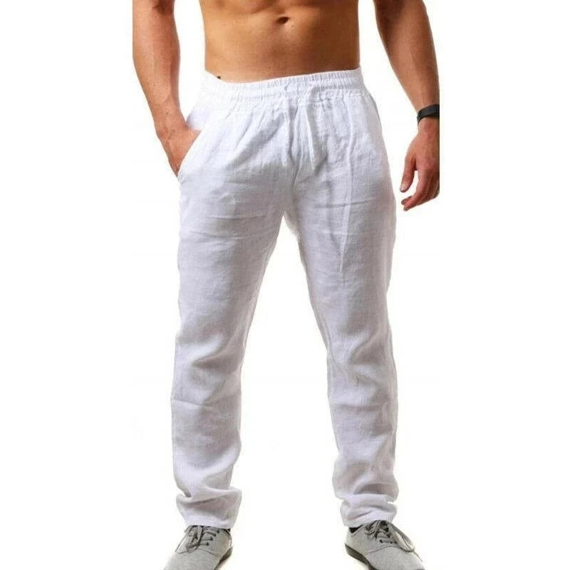 
                  
                    MOUNT Men's Cotton Linen Pants Male Autumn New Breathable Solid Color Linen Trousers Fitness...
                  
                