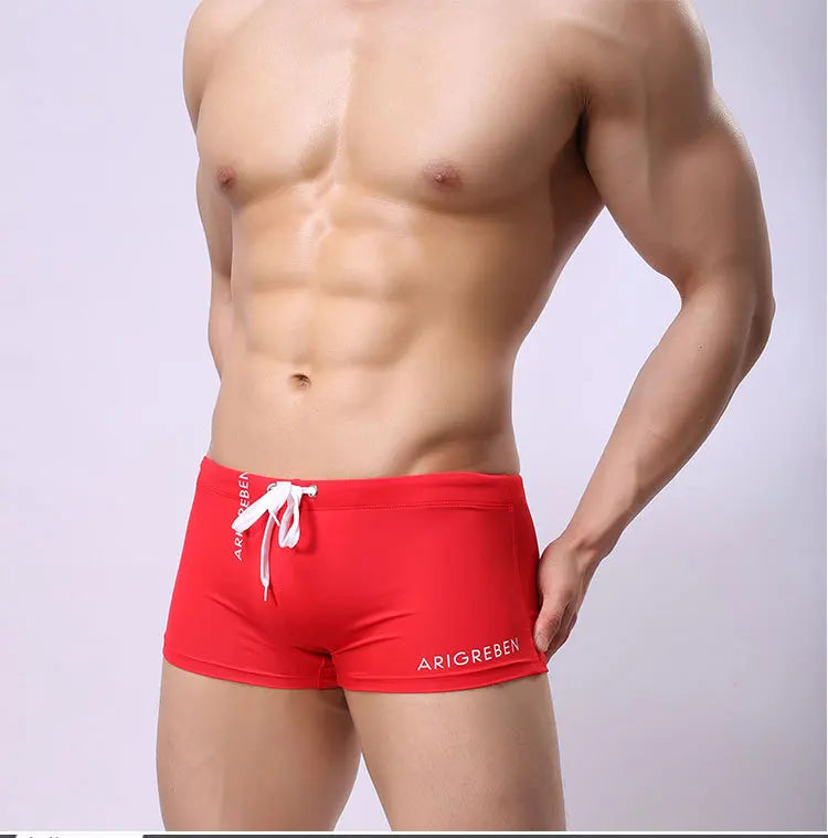 
                  
                    Men Swim Brief, Sexy Square Leg Athletic Swimming Trunks Breathable Board Surfing Shorts mens designer swim shorts luxury
                  
                