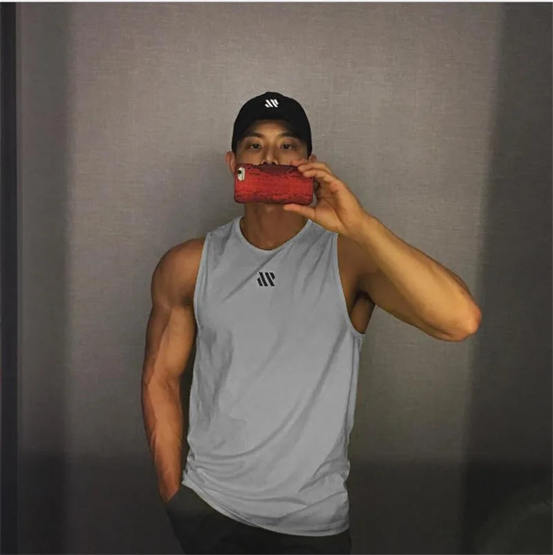 
                  
                    Mens Gym Tank top Men Fitness Sleeveless Shirt Male Mesh Breathable Fitness  Sports Vest Undershirt Gyms Running Vest Men - MOUNT
                  
                