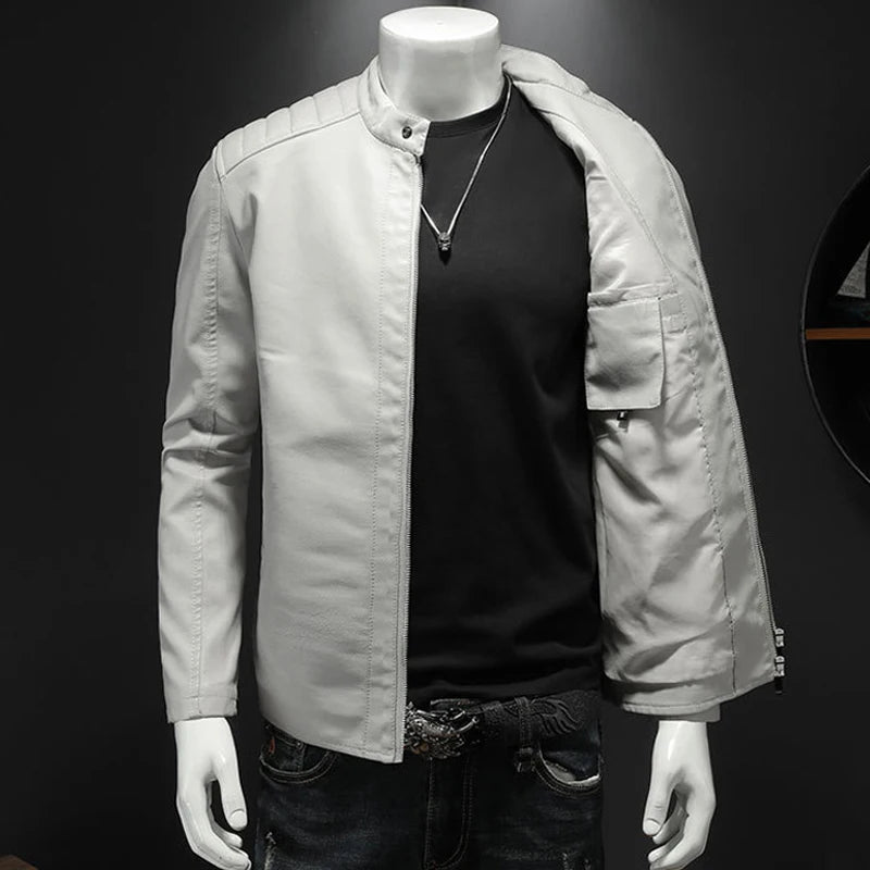 
                  
                    Spring Autumn Men's PU Leather Jacket Fashion Streetwear Biker Jackets Mens Retro Windbreaker Trench Leather Coats Clothing 5XL
                  
                