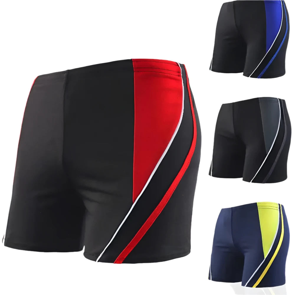 Inner Drawstring Swimming Trucks Shorts With Lining Mid-rise Fine Sewing Men Adult Hot Spring Swim Shorts Beachwear Swimwear