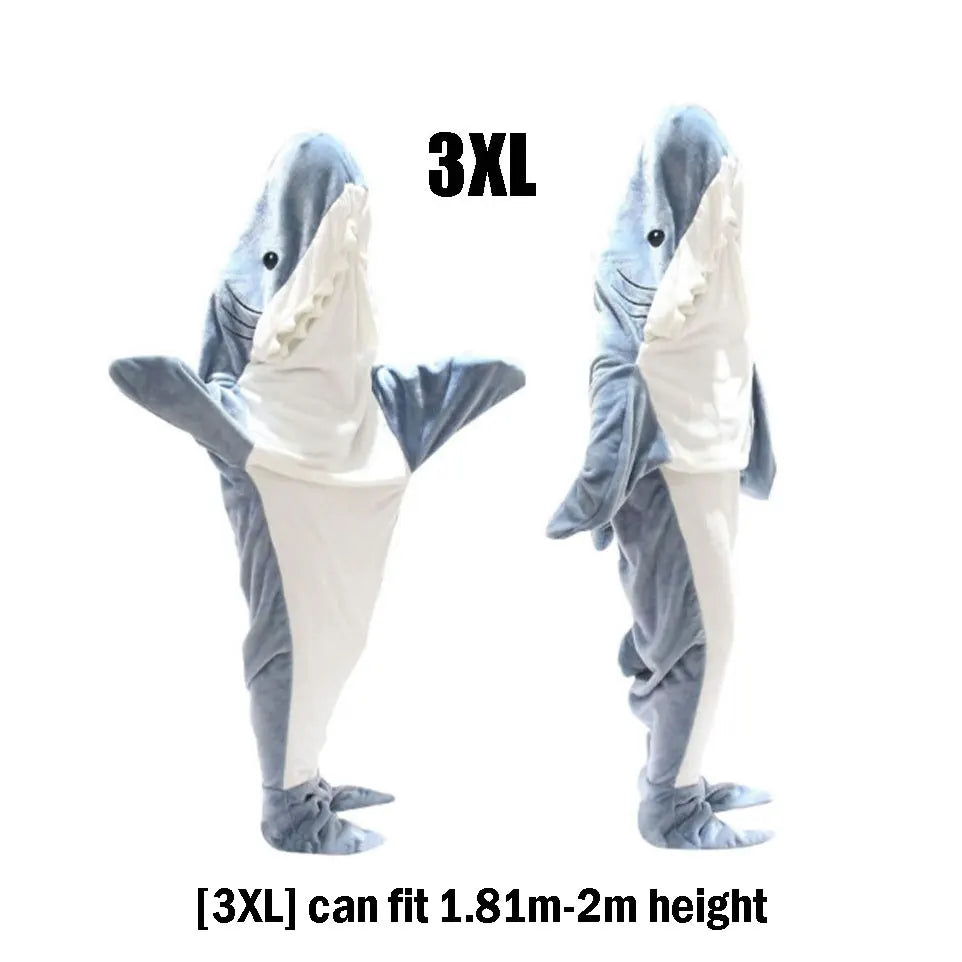 
                  
                    Cartoon Shark Blanket Hoodie Women Kigurumi Playsuit Kids Parents Hooded Warm Flannel Funny Homewear Shark Onesie Sleeping Bag
                  
                