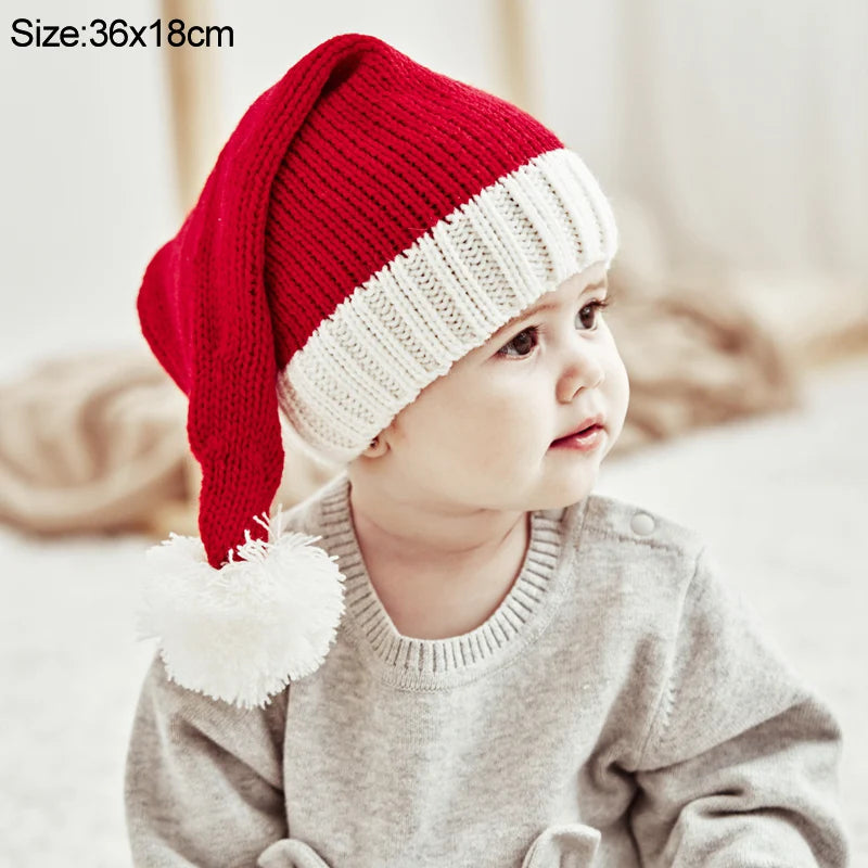 
                  
                    2024 Knitted Christmas Hat Cute Pompom Adult Child Soft Beanie Santa Cap New Year Party Kids Gift Navidad Natal Noel Decoration
                  
                