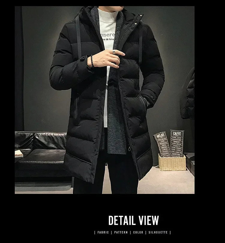 
                  
                    Men Long Down Jackets Winter Coats Chaquetas Hooded Casual Winter Parkas High Quality Male Green Warm Parkas Coats Size 8XL
                  
                