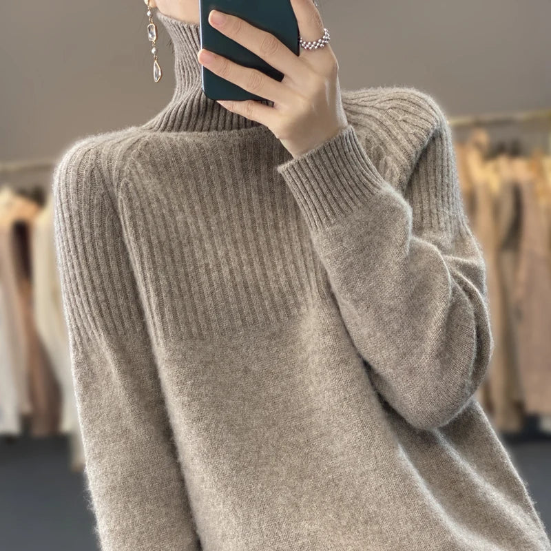 
                  
                    Women's Sweater Turtleneck Trending Sweater 2022 New Fashion Top Autumn and Winter Korean Pullover Women's Pullover Knitwear
                  
                