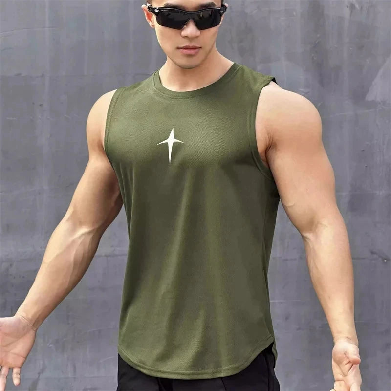 
                  
                    MOUNT summer Sleeveless vest outdoor sport tank top running fitness undershirt quick drying round neck gym T-shirt men Breathable top
                  
                