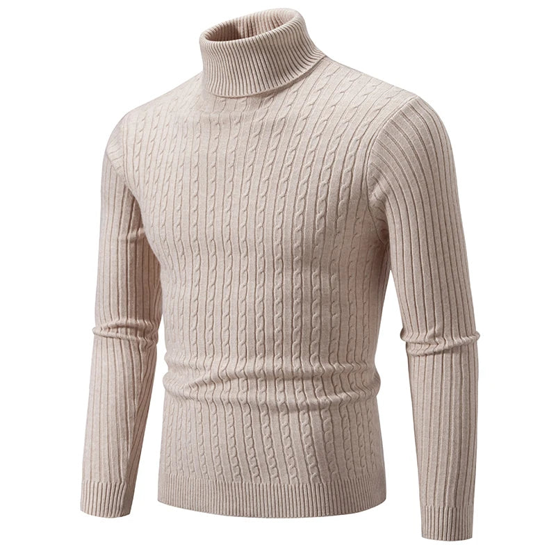 
                  
                    MOUNT New Men's High Neck Sweater Solid Color Pullover Knitted Warm Casual Turtleneck Sweatwear...
                  
                