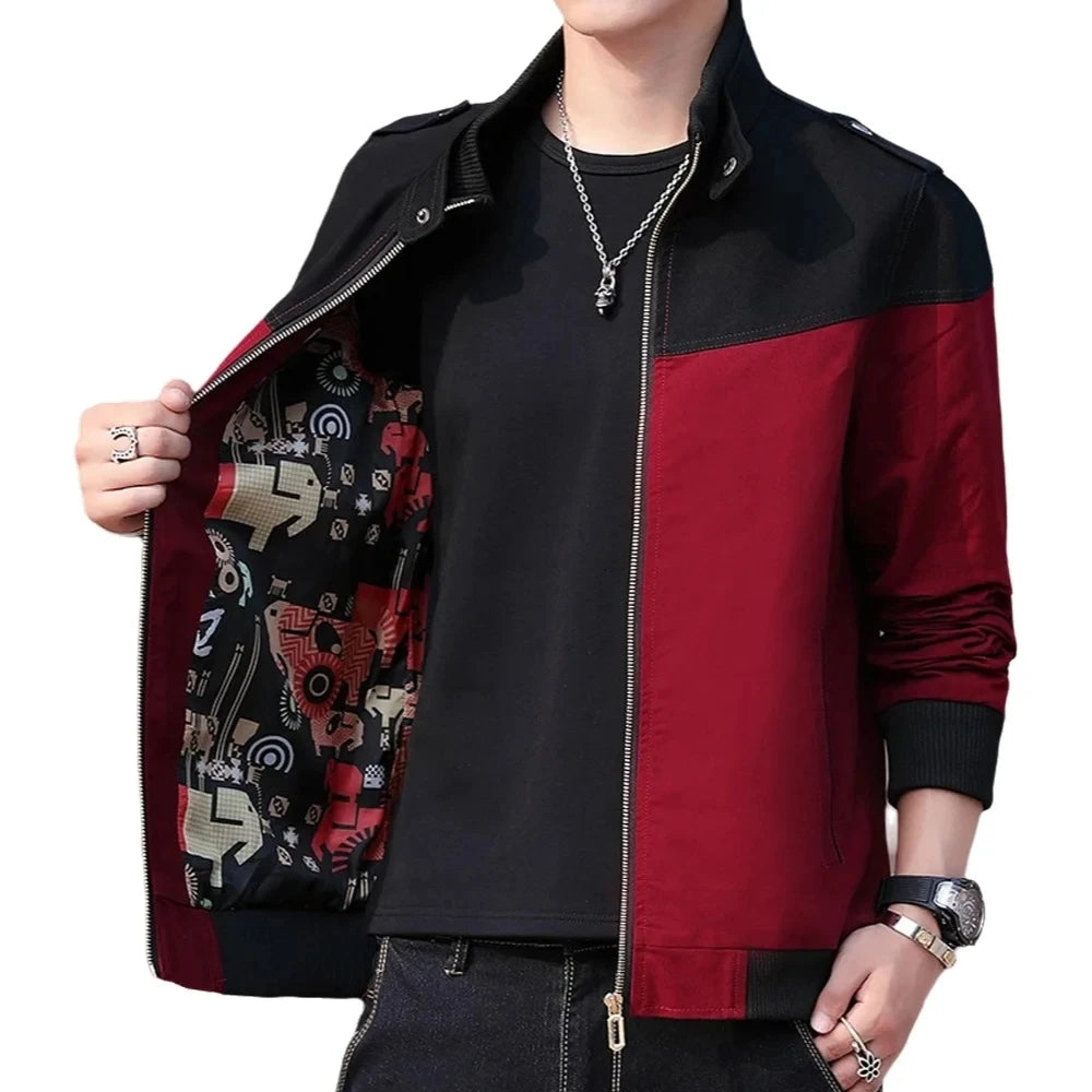 Spring Autumn Men's Lightweight Jackets Fashion Men Stand Collar Cotton Windbreaker Coats Male Golfwear Sports Jackets Clothing