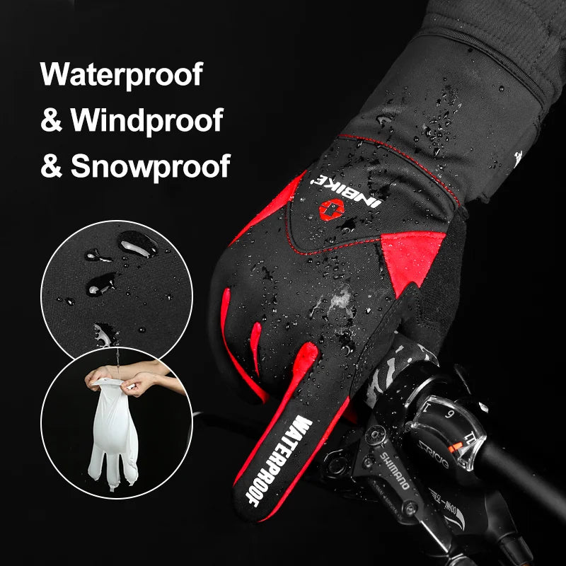 
                  
                    INBIKE Touch Screen Cycling Gloves Winter Thermal Warm Windproof Full Finger Waterproof Bicycle Road Bike Gloves For Men Women
                  
                