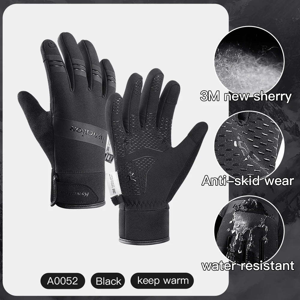 
                  
                    3M Gloves Black Waterproof Winter Warm Cycling Outdoor Sports Running Riding Motorcycle Ski Touch Screen Snowboard Gloves Men
                  
                