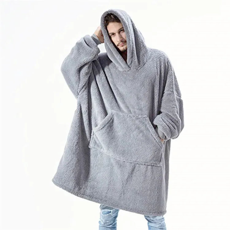 
                  
                    Winter Comfortable Loose Double-faced Fleece Hoodie Blanket Men/Women Oversized Thick Homewear Thick Fleece Giant Blanket Hoodie
                  
                