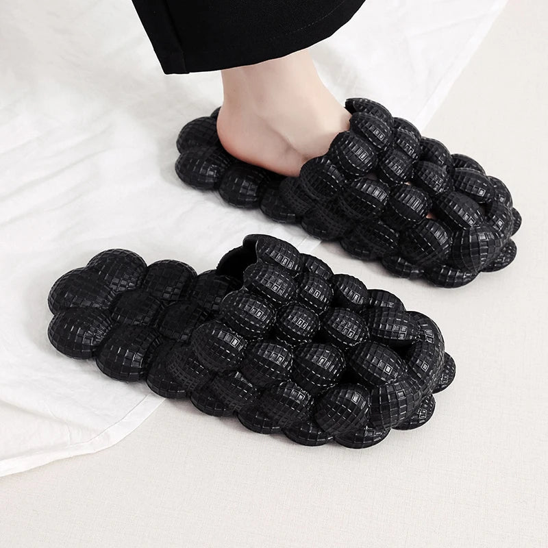 MOUNT Women Man Soft Bubble Slippers Fashion 2023 New EVA Cool Home Beach Shoes Massage Sole...