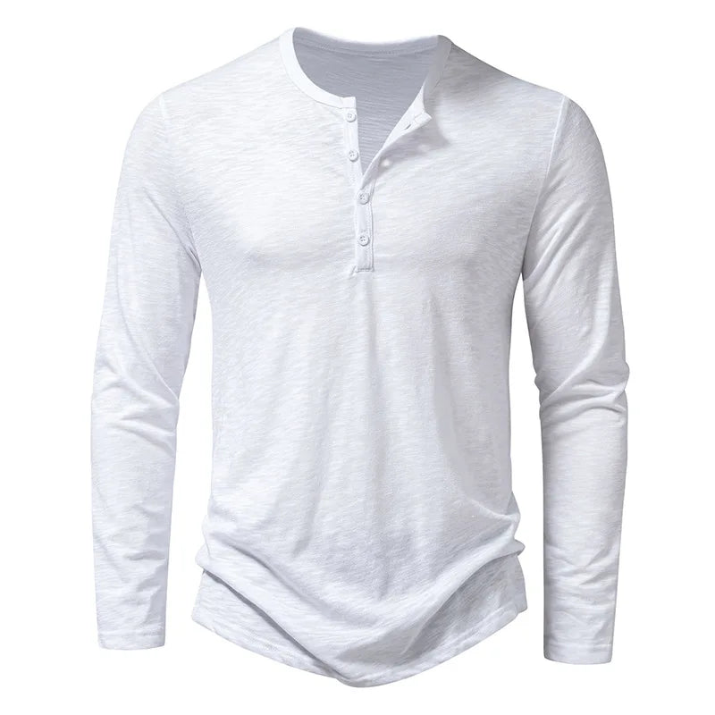 
                  
                    MOUNT Men's Cotton Button Henley neck Shirt Long Sleeve Casual Button Solid color Fashion T-Shirts
                  
                