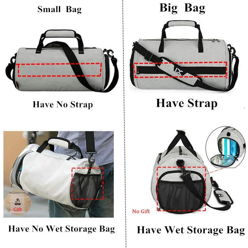 Men Gym Bags For Fitness Training Outdoor Travel Sport Bag Multifunction Dry Wet Separation Bags Sac De Sport - MOUNT