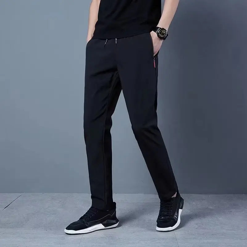 
                  
                    Men's Casual Pants Business Stretch Slim Fit Elastic Waist Jogger Korean Classic Blue Black Gray Male BrandTrousers Men's Casual
                  
                