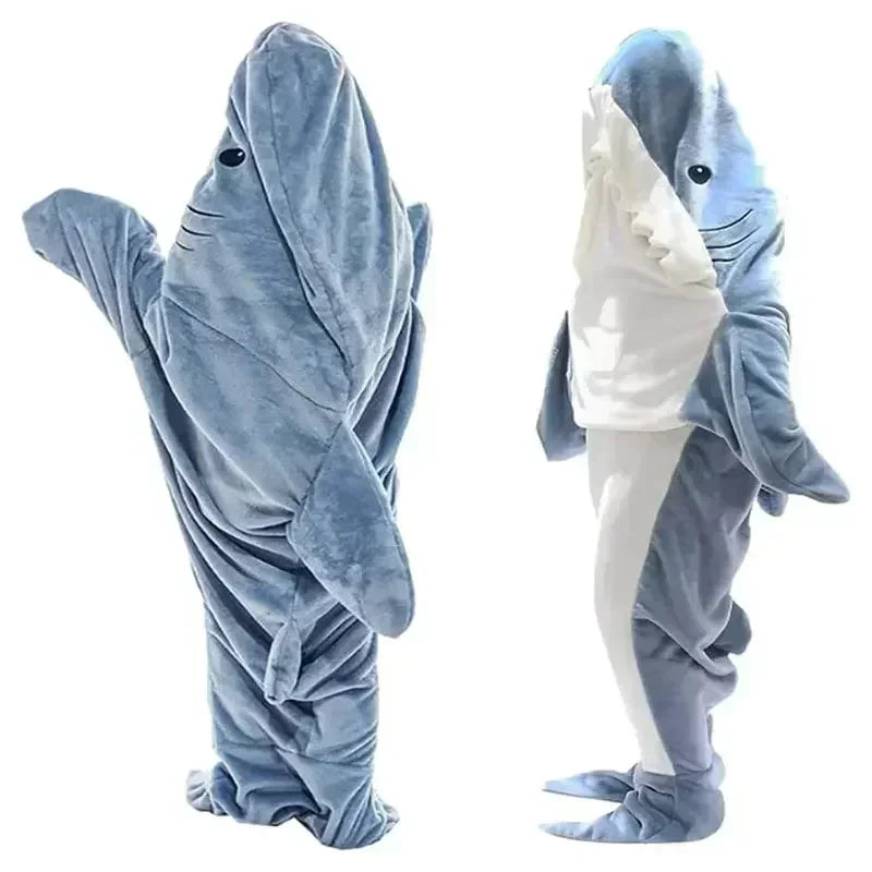 
                  
                    Cartoon Shark Blanket Hoodie Women Kigurumi Playsuit Kids Parents Hooded Warm Flannel Funny Homewear Shark Onesie Sleeping Bag
                  
                