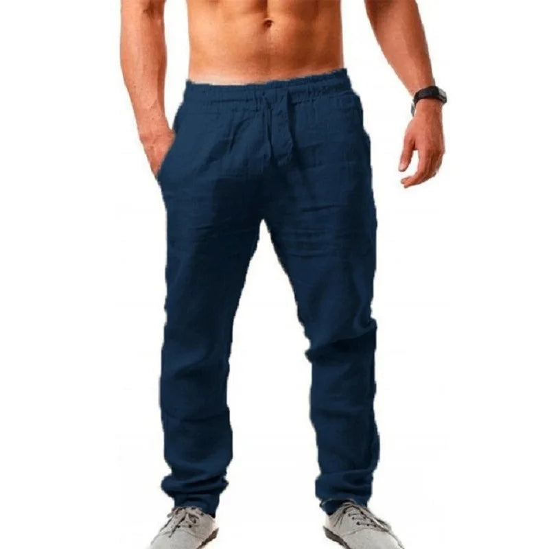 
                  
                    MOUNT Men's Cotton Linen Pants Male Autumn New Breathable Solid Color Linen Trousers Fitness...
                  
                