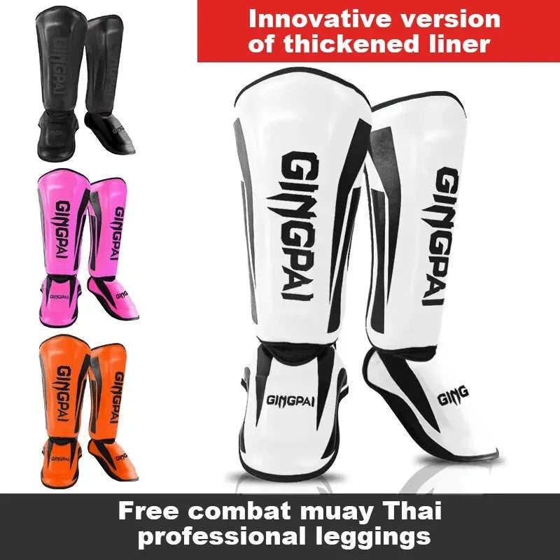 Professional Kickboxing Leg Guard Muay Ankle Protector Sparring MMA Shin Boxing Thickened Fighting Gear AnkleProtective - MOUNT